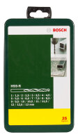Bosch Metallbohrer-Set HSS-R, 25-tlg., 1–13 mm, Metallkassette, verschleißarm, vielfältig einsetzbar