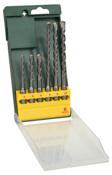Bosch Hammerbohrer-Set SDS plus, 6-tlg., 5-10 mm, 110-160 mm, SDS+ kompatibel