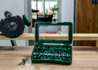 Bosch 15-tlg. HM-Fräser-Set, 8 mm Schaft, langlebig & präzise, inkl. Aufbewahrung
