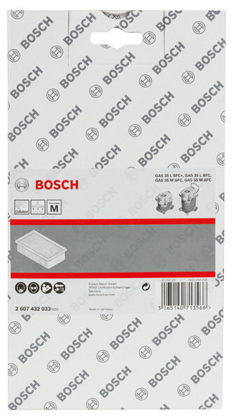 Bosch Zellulose-Flachfaltenfilter – Passend für GAS 35 L AFC, M AFC & GAS 55 M AFC Professional