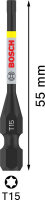 Bosch PRO Torx Impact Bit, T15, 55 mm, 2-tlg.,  torsionszone, hitzebehandelt, farbcodiert, langlebig