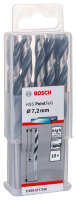 Bosch Metallspiralbohrer HSS PointTeQ DIN 338, 7,2 mm, 10er-Pack – selbstzentrierend, schwarzoxidbeschichtet, langlebig