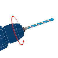 Bosch Metallspiralbohrer HSS PointTeQ DIN 338, 7,2 mm, 10er-Pack – selbstzentrierend, schwarzoxidbeschichtet, langlebig