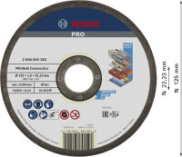 Bosch PRO Multi Material Trennscheibe 125x1,6x22,23 mm | Siliziumcarbid+Aluoxid, geräuscharmer Schnitt