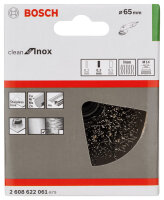 Bosch PRO Stainless Steel clean Topfbürste, 65 x 0,3 mm, gewellter Draht, langlebig, für Edelstahl & Nichteisenmetalle