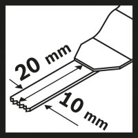 Bosch BIM Tauchsägeblatt AIZ 10 AB, Starlock, 20x10 mm, HCS/HSS, verschleißfest, schnelle Blattwechsel