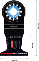 Bosch EXPERT MetalMax AIZ 45 AIT Blatt 45mm – hohe Standzeit, Carbide Tech, für harte Metalle