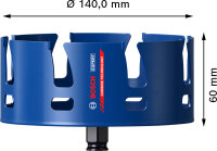 Bosch EXPERT Construction Material Lochsäge 140x60 mm, Hartmetallzähne, langlebig, präzise