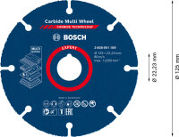 Bosch EXPERT Carbide Multi Wheel Trennscheibe 125mm, 22,23mm – langl. & vielseitig, Bosch Carbide Tech