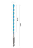 Bosch EXPERT HEX-9 Multi Construction Bohrer, 6,5x90x150 mm, Centering Geometry, vielseitig einsetzbar