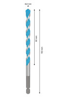 Bosch EXPERT HEX-9 Multi Construction Bohrer, 8x90x150mm, Centring Geometry, für verschiedene Materialien, präzise