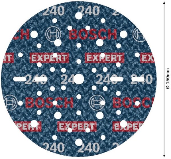 Bosch EXPERT O780 Folienschleifscheibe 150 mm G240 – langlebig, keramikbeschichtet, nass & trocken einsetzbar