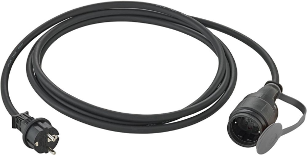Verlängerungskabel H07RN-F 3G1,5 IP44 Neopren Schwarz Fortis